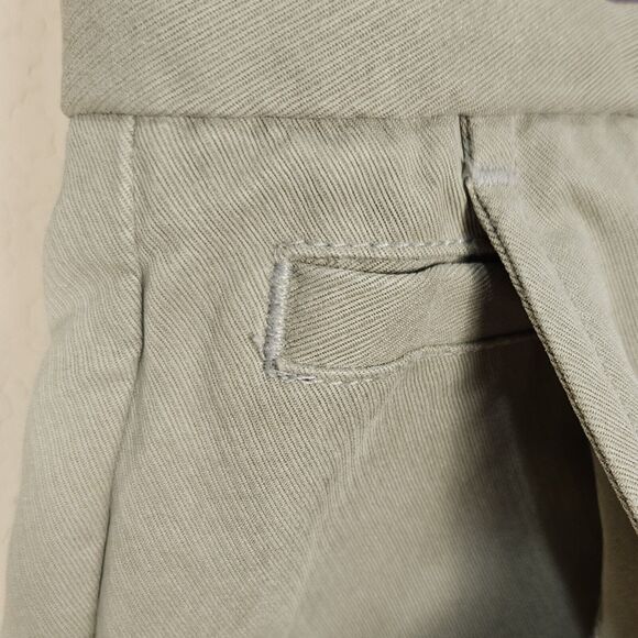 Tommy Bahama Silk Pant Mens 34x24 Green Pleated Dress Casual Chino Relaxed Short - Picture 9 of 10